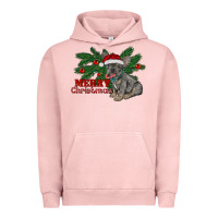 Pigment Salmon merry christmas french bulldog Urban Hoodie - RanaPortraitStore