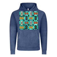 Vintage Denim native american aztec seamless pattern 3 Vintage Hoodie - BundleAndBundleShop