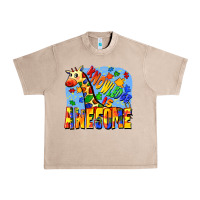 French Oak Knowledge is awesome Autism giraffe Urban Heavy Tee - FaDigitalArtStudio