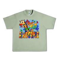 Oil Green Knowledge is awesome Autism giraffe Urban Heavy Tee - FaDigitalArtStudio