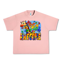 Salmon Knowledge is awesome Autism giraffe Urban Heavy Tee - FaDigitalArtStudio
