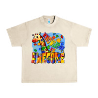 Sandshell Knowledge is awesome Autism giraffe Urban Heavy Tee - FaDigitalArtStudio