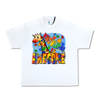White Knowledge is awesome Autism giraffe Urban Heavy Tee - FaDigitalArtStudio