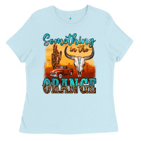 Baby Blue something in the orange Ladies Tee - OliviaCreatesArt