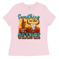 Bubblegum Pink something in the orange Ladies Tee - OliviaCreatesArt
