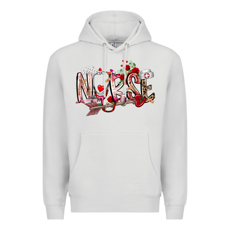 Nurse Valentines Day Premium Hoodie by RacoonDesign | Teevron