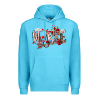 Ocean Blue nurse valentines day Premium Hoodie - RacoonDesign