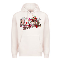 Pale Pink nurse valentines day Premium Hoodie - RacoonDesign
