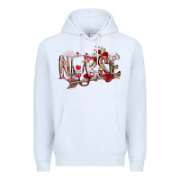White nurse valentines day Premium Hoodie - RacoonDesign