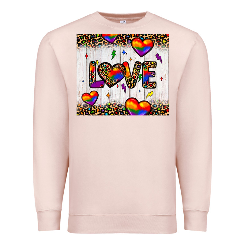 Love Hearts Pride Tumbler Premium Sweatshirt by JahusDesignShop | Teevron