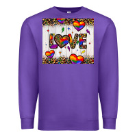 Purple love hearts pride tumbler Premium Sweatshirt - JahusDesignShop