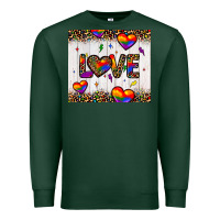 Sports Green love hearts pride tumbler Premium Sweatshirt - JahusDesignShop