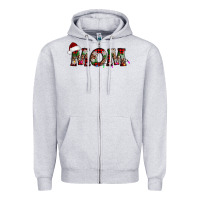 Heather Grey christmas mom Zipper Hoodie - AdoDesignShop