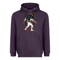Plum bigfoot wood layered christmas Heavyweight Hoodie - DesigneFamous