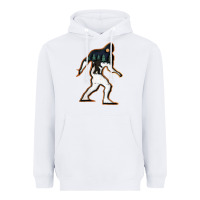 White bigfoot wood layered christmas Heavyweight Hoodie - DesigneFamous