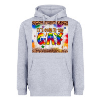 Heather Grey it's okay to say gay tumbler Heavyweight Hoodie - JahusDesignShop