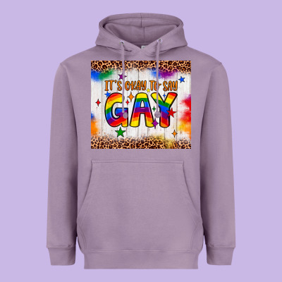 It's Okay To Say Gay Tumbler Heavyweight Hoodie Designed By Jahusdesignshop