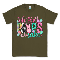 Army Green Oh for peeps sake cowhide Easter Day Classic Tee - HowdyJamesFarm