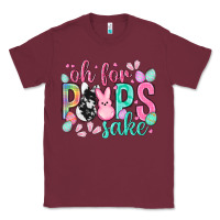 Burgundy Oh for peeps sake cowhide Easter Day Classic Tee - HowdyJamesFarm
