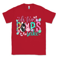 Red Oh for peeps sake cowhide Easter Day Classic Tee - HowdyJamesFarm