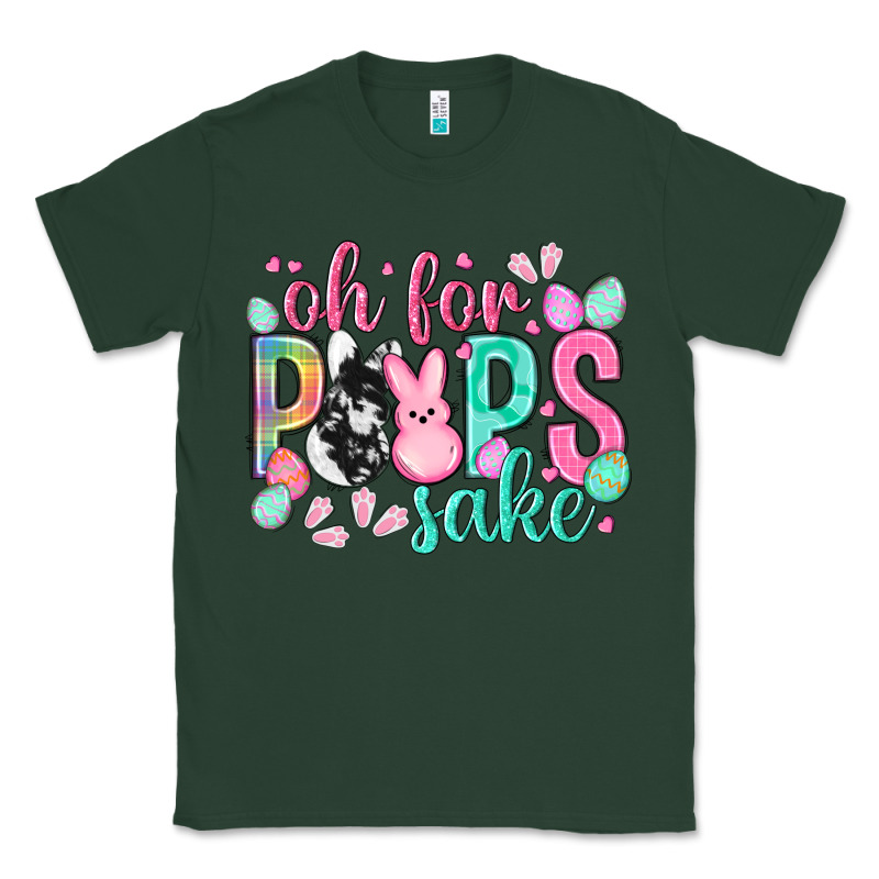 Oh For Peeps Sake Cowhide Easter Day Classic Tee by HowdyJamesFarm | Teevron