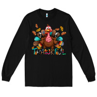 Black Thankful Long Sleeve Tee - BundleAndBundleShop