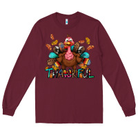 Burgundy Thankful Long Sleeve Tee - BundleAndBundleShop
