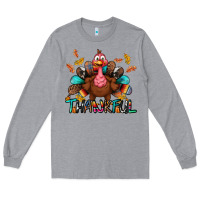 Heather Grey Thankful Long Sleeve Tee - BundleAndBundleShop