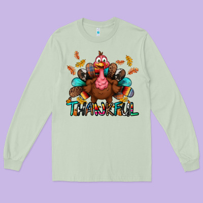 Thankful Long Sleeve Tee Designed By Bundleandbundleshop