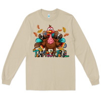 Mushroom Thankful Long Sleeve Tee - BundleAndBundleShop