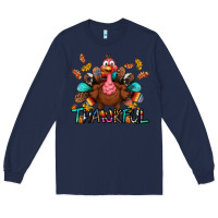 Navy Thankful Long Sleeve Tee - BundleAndBundleShop