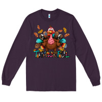 Plum Thankful Long Sleeve Tee - BundleAndBundleShop