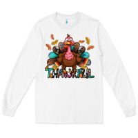 White Thankful Long Sleeve Tee - BundleAndBundleShop