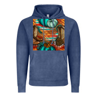 Vintage Denim western thanksgiving seamless pattern Vintage Hoodie - BundleAndBundleShop