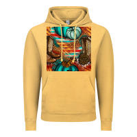 Vintage Mustard western thanksgiving seamless pattern Vintage Hoodie - BundleAndBundleShop