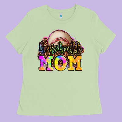Baseball Mom Ladies Tee Designed By Oliviacreatesart