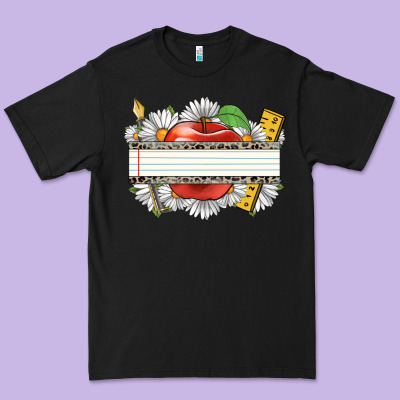 Floral Teacher Custom Name Premium Tee Designed By Cowgirlartshop