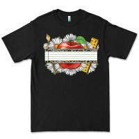 Black floral teacher custom name Premium Tee - CowGirlArtShop