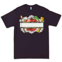 Plum floral teacher custom name Premium Tee - CowGirlArtShop