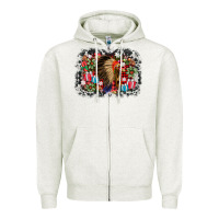 Oatmeal Heather indian hat christmas Zipper Hoodie - AdoDesignShop