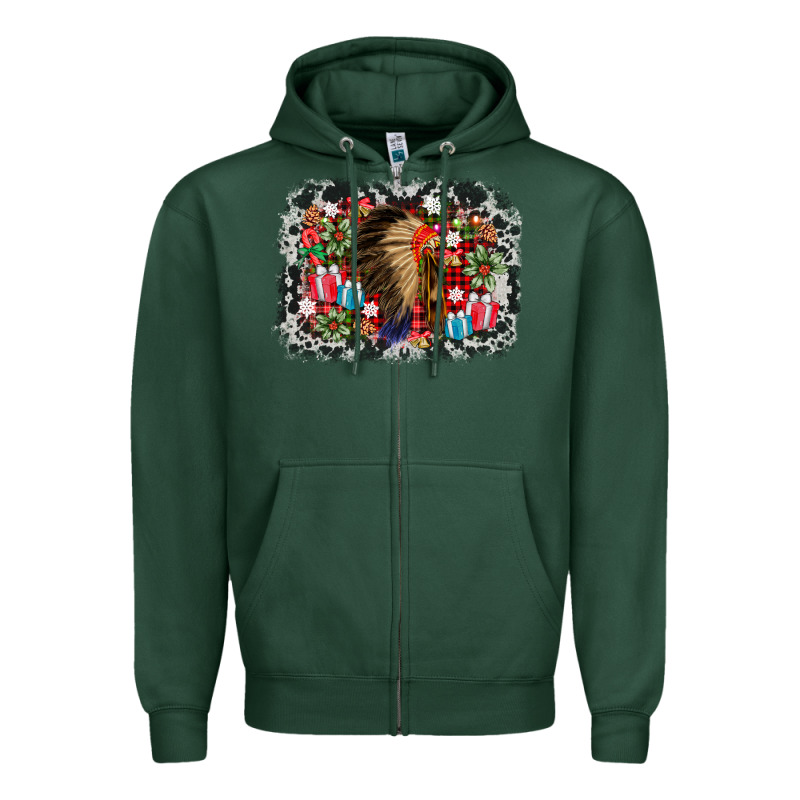 Indian Hat Christmas Zipper Hoodie by AdoDesignShop | Teevron