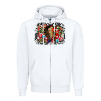 White indian hat christmas Zipper Hoodie - AdoDesignShop