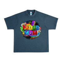Midnight Navy proud mom lgbt Urban Heavy Tee - FaDigitalArtStudio