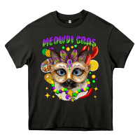 Asphalt meowdi gras mardi gras cat Heavy Core Tee - CowGirlArtShop