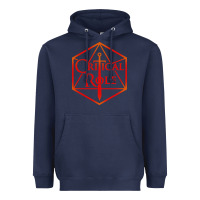 Navy critical role Heavyweight Hoodie - DesigneFamous