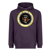 Plum fake seal of the president of the united states Heavyweight Hoodie - DesigneFamous