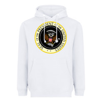 White fake seal of the president of the united states Heavyweight Hoodie - DesigneFamous
