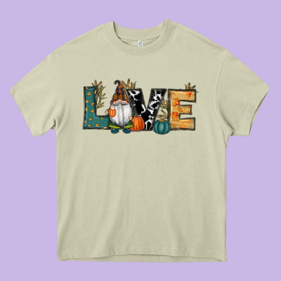 Fall Love Gnome Heavy Core Tee Designed By Ranaportraitstore