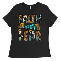 Black faith over fear Ladies Tee - OliviaCreatesArt