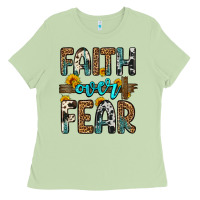 Matcha faith over fear Ladies Tee - OliviaCreatesArt
